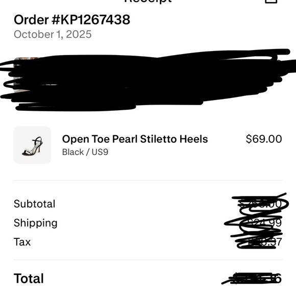 Formal Black and Pearl Open Toe Stiletto Heels Size 9 - Picture 2 of 2